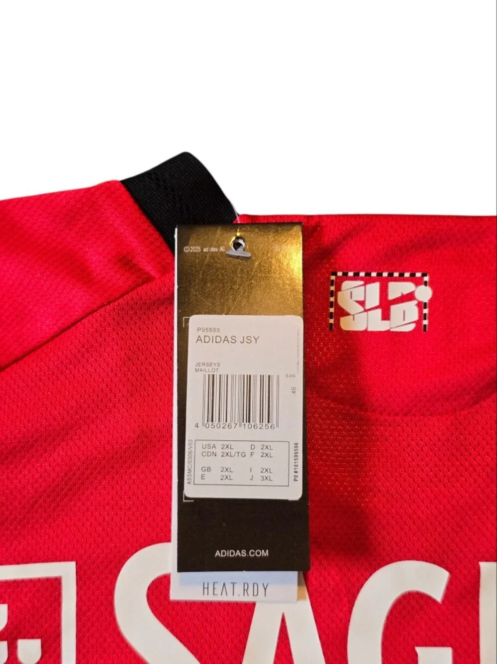 adidas Benfica 25/26 Home Jersey 2XL